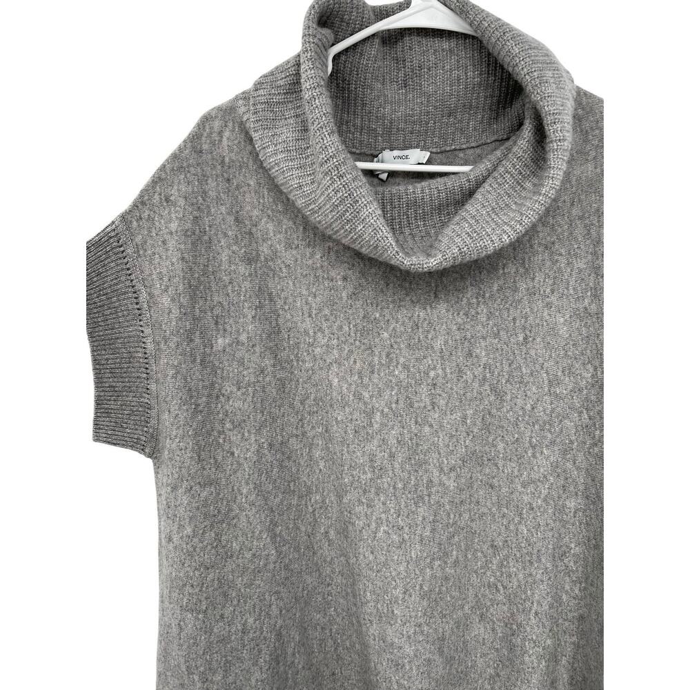 Vince Cashmere Sweater Cowl Neck Tunic Pullover Gray Size Small - Picture 2 of 7